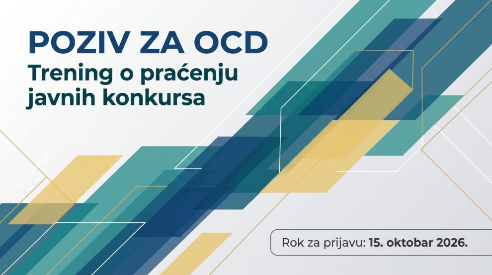 poziv na trening i finansijsku podršku
